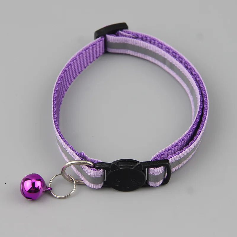 12 colors of reflective cat collars adjustable dog and pet for cats dogs 250320