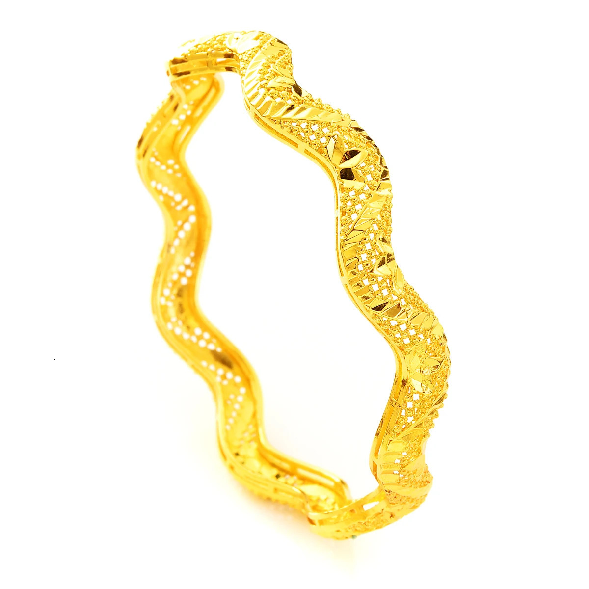 African Gold Color Bangles For Women Dubai Bracelet Jewellery Women Ethiopian Bride Wedding Bracelet Gifts#048 250320