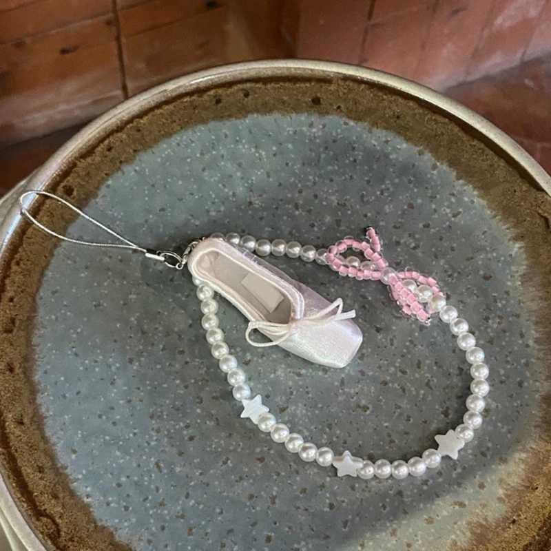 Elegant ballet slide bag pendant with bow decoration phone chain keychainXJ250319