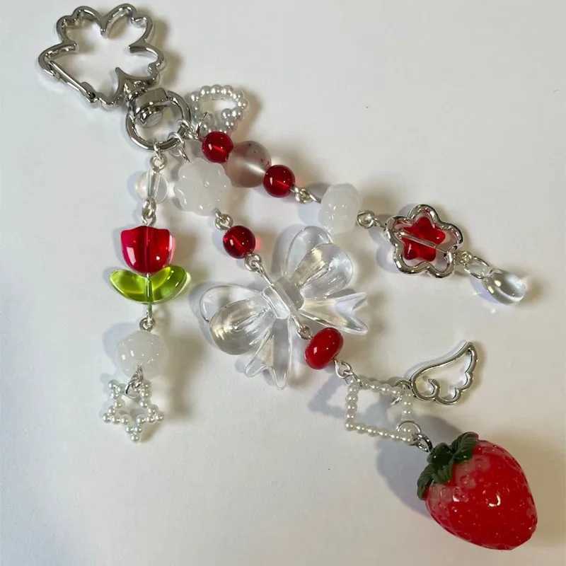Strawberry Peach Keychain Y2K Gift Fairy CoreXJ250319