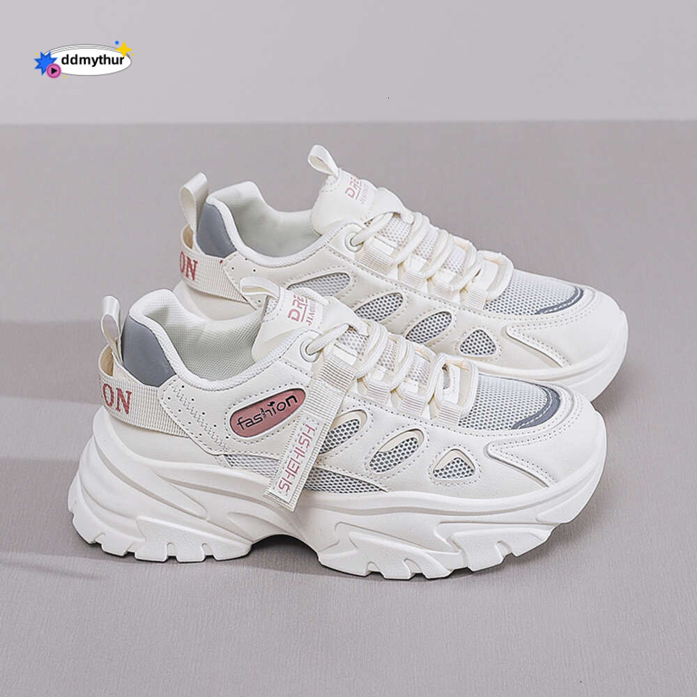 CRLAYDK Summer New Chunky Sneaker for Women Fashion Platform White Mesh Casual Dad Shoes Comfort Wedge Walking Sport Tennis ddmythur