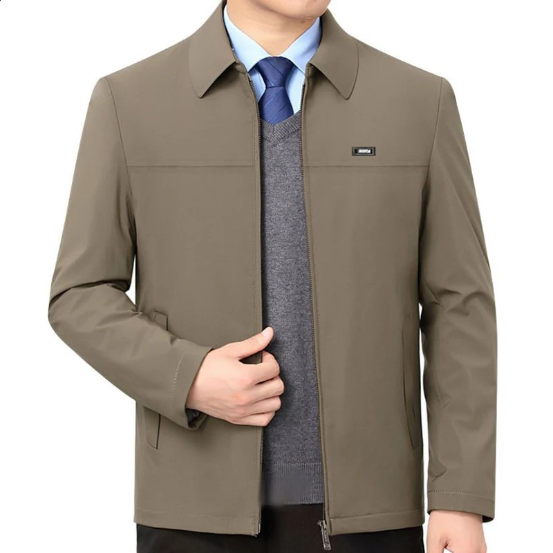 Loose casual business mens jacket formal social solid color y office dress spring and autumn styles 250317