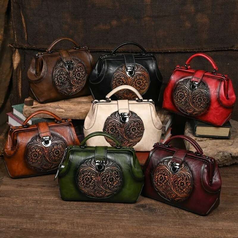 MOTAORA Vintage Handmade Leather Backpacks For Women Designer Handbags Hasp Ladies Shoulder Bags Emed Woman Backpack