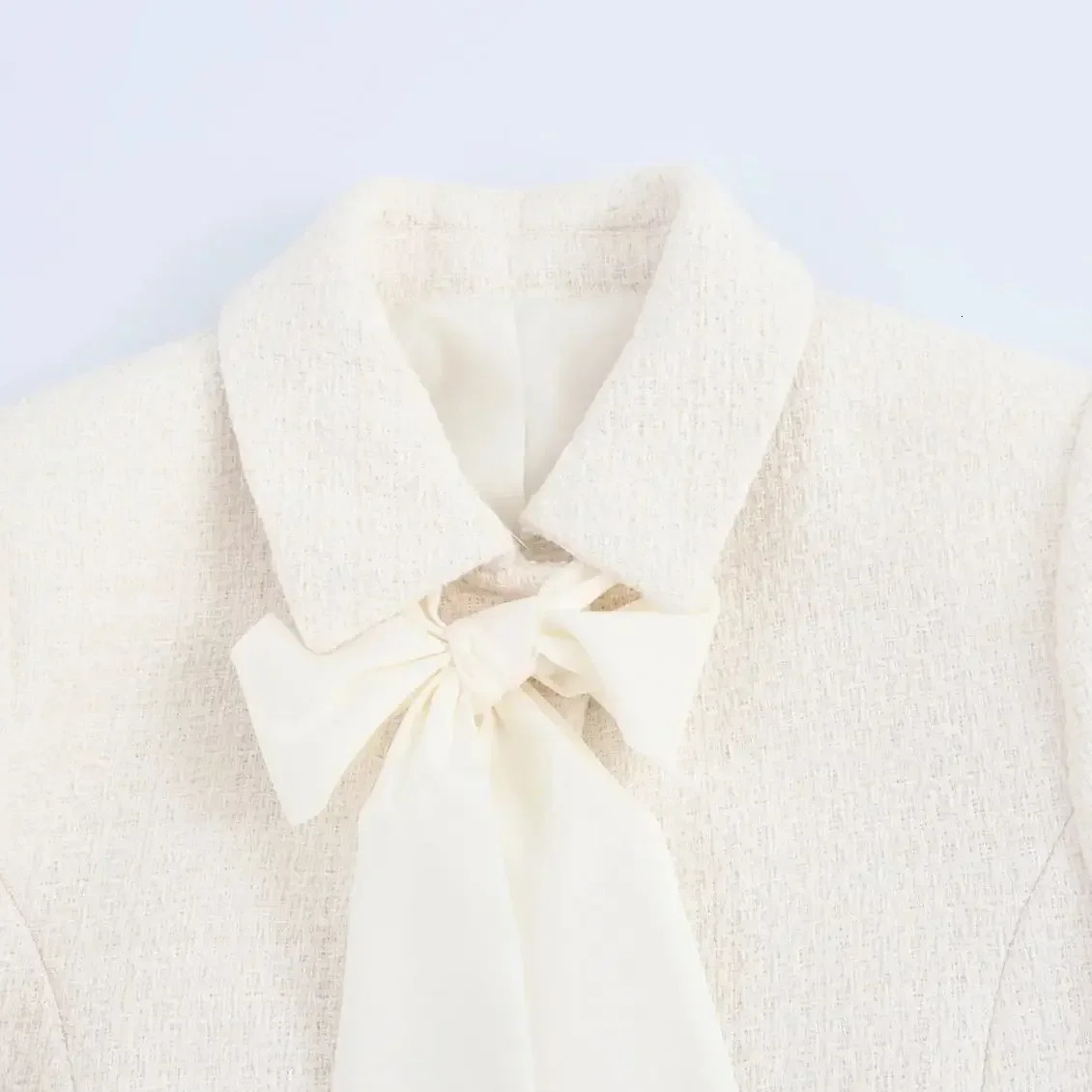 Trafshe Elegant Womens Set Bow Jacket Top Matching 250320