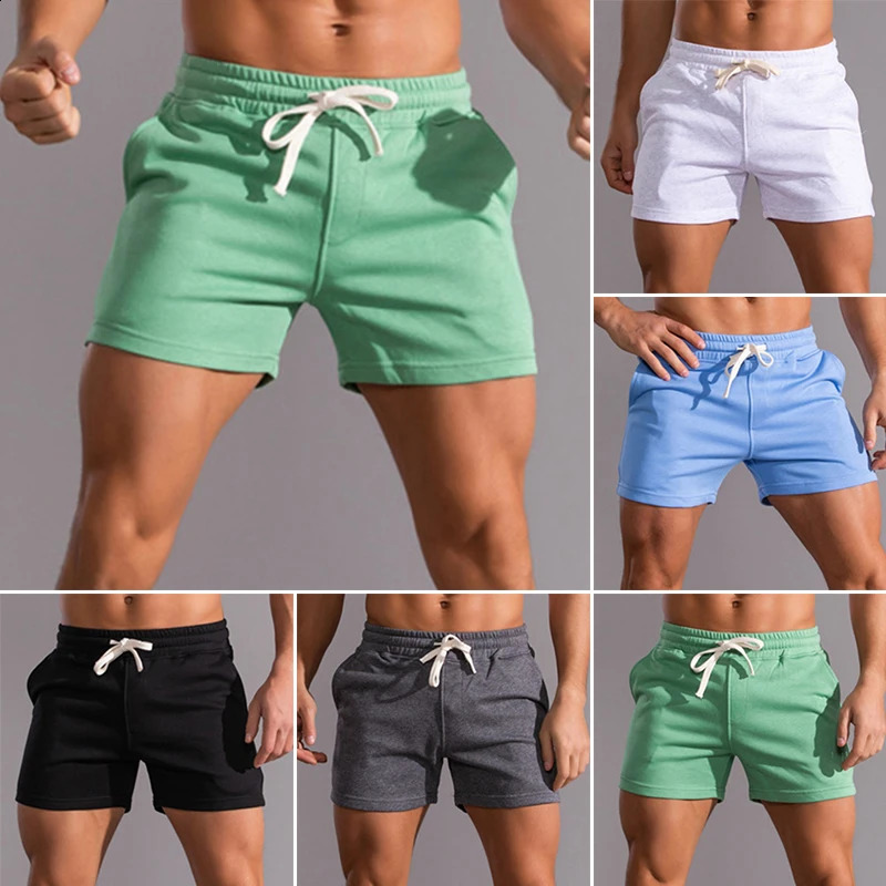 Cotton Running Shorts For Men Gym Fitness Home Casual Sport Underwear Yoga Workout Training Loose Boxers Super Short Pants Sweat 250319