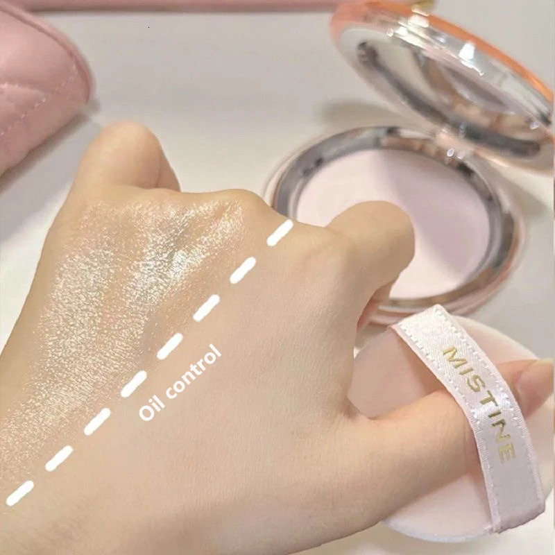 Misty Facial Painting Velvet Fusion Pressing Powder Set Oil Control Keep Makeup Bright Compact Foundation 250319