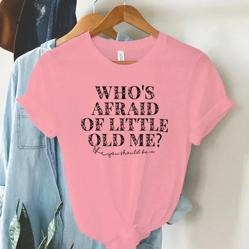 2024 TTPD Music Album TShirts Whos Afraid of Little Old Me Print T Shirt Harajuku ONeck Short Sleeve Fans Tshirt 250311