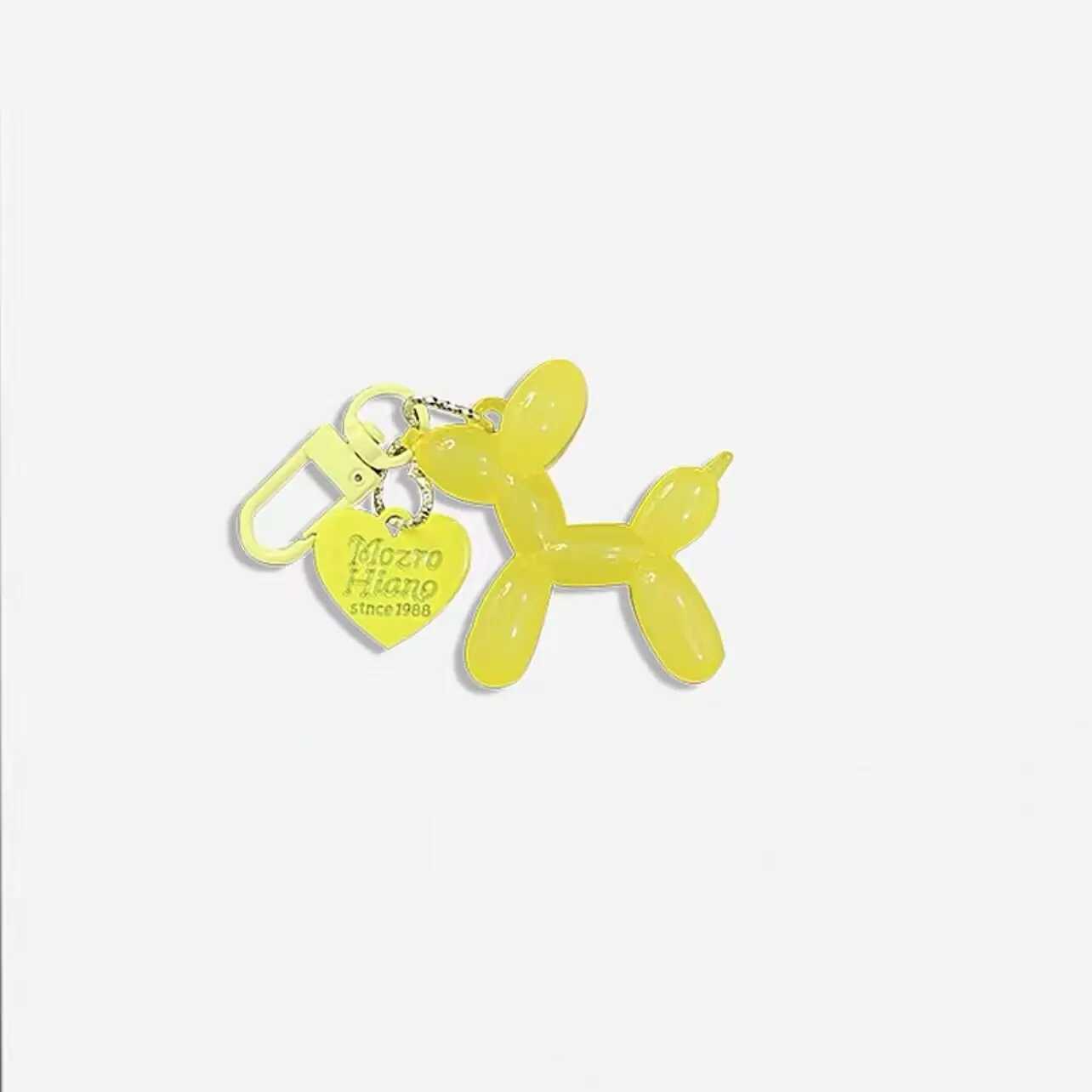 Cute acrylic cartoon balloon dog keychain female Y2k bag pendant couple car keychain jewelry gift decoration accessoriesXJ250319
