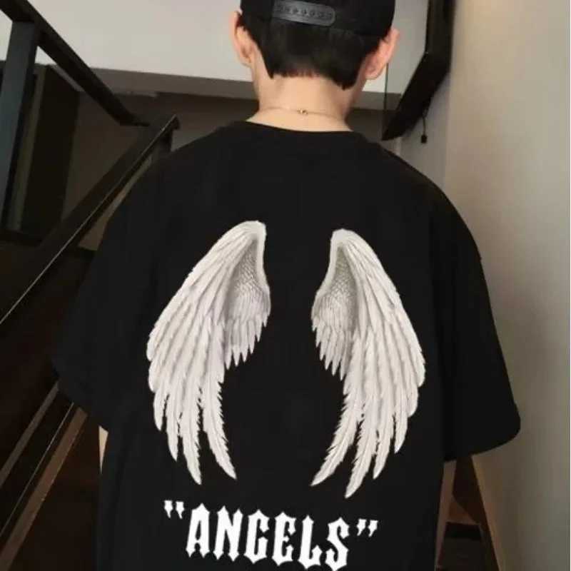 2024 Summer Childrens T-shirt 100% Cotton Street Fashion Printed Cartoon Childrens T-shirt Y2k Short Sleeve TopT250320