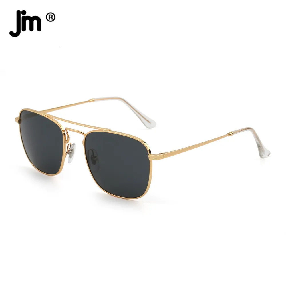 Fashion Glass Lenses Men Women Square Sunglasses er Metal Frame UV400 250318