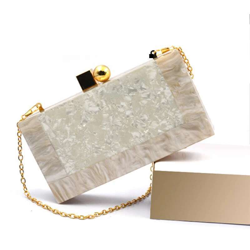 Marbg Acrylic Evening Box Clutch Purse Handbags Women Bgas Designer Shoulder Crossbody Bags Banquet Sac A Main