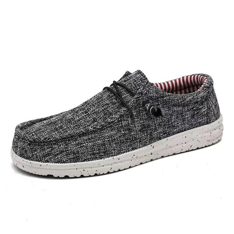 Men's new fall linen canvas shoes men's labor security work slip-on loafers 2025s hot