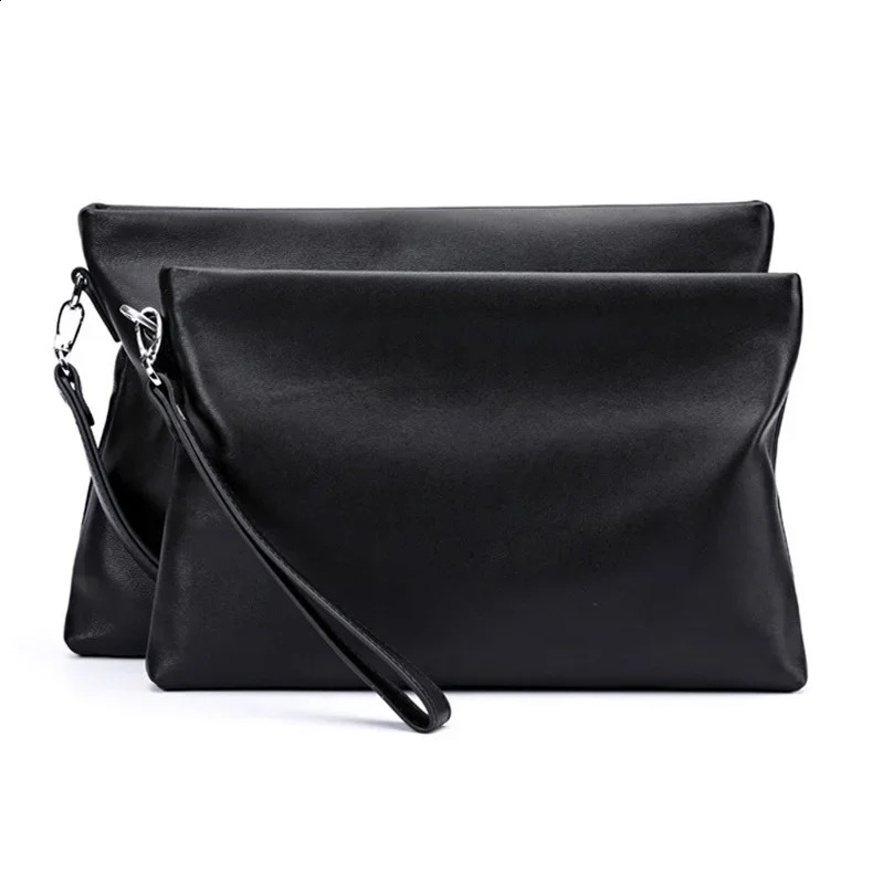 SENOFAN 2024 clutch bag mens envelope handbag leather sheepskin wallet business phone 250317