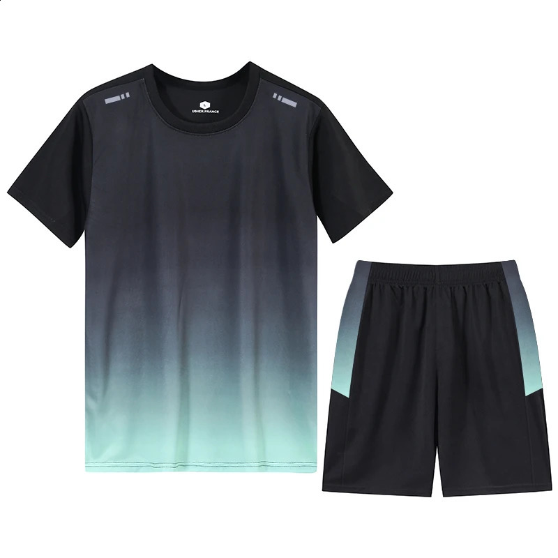 Sports suit mens short sleeved shorts casual running clothes short sleeved T-shirts mens casual sportswear large g 250319