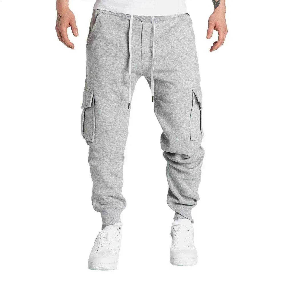 Mens Overalls Loose Jogger Sports Cargo Pants Casual 250319