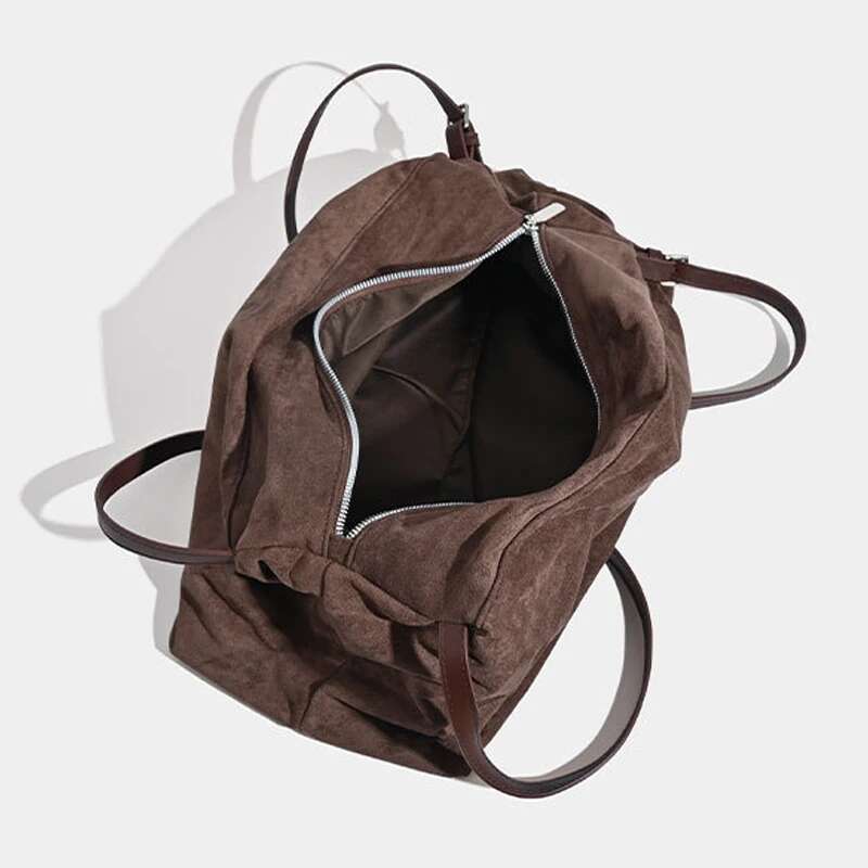 Faux Suede Pillow Tote Bags For Women Designer Handbags And Purses 2025 New In Vintage Large Capacity Shoulder Crossbody