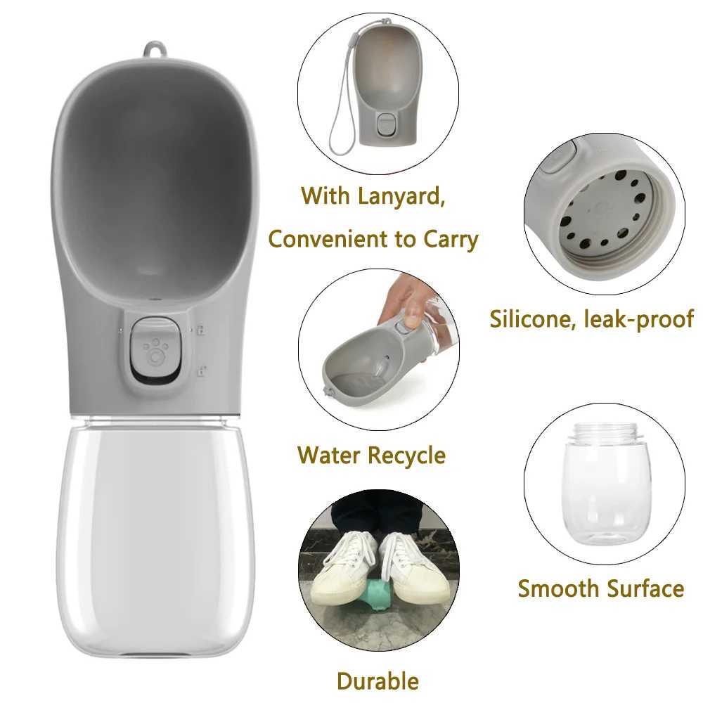 Pet Portable Dog Water Bottle for Small Large Dogs Cats Outdoor Hiking Leakproof Puppy Drinking Bowls Golden Retriever Supplies Y250319