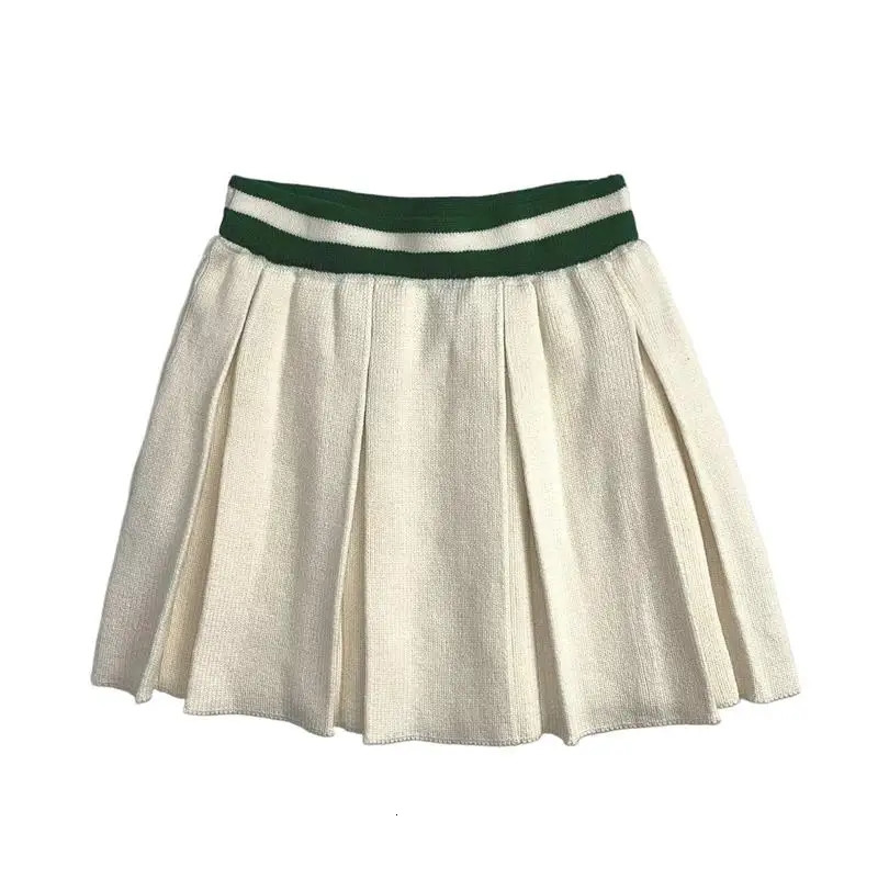 TRAF Womens 2025 2piece Set Spring Fashion Slim Elastic Sports Skirt Sets Street Chic Young Students 250320
