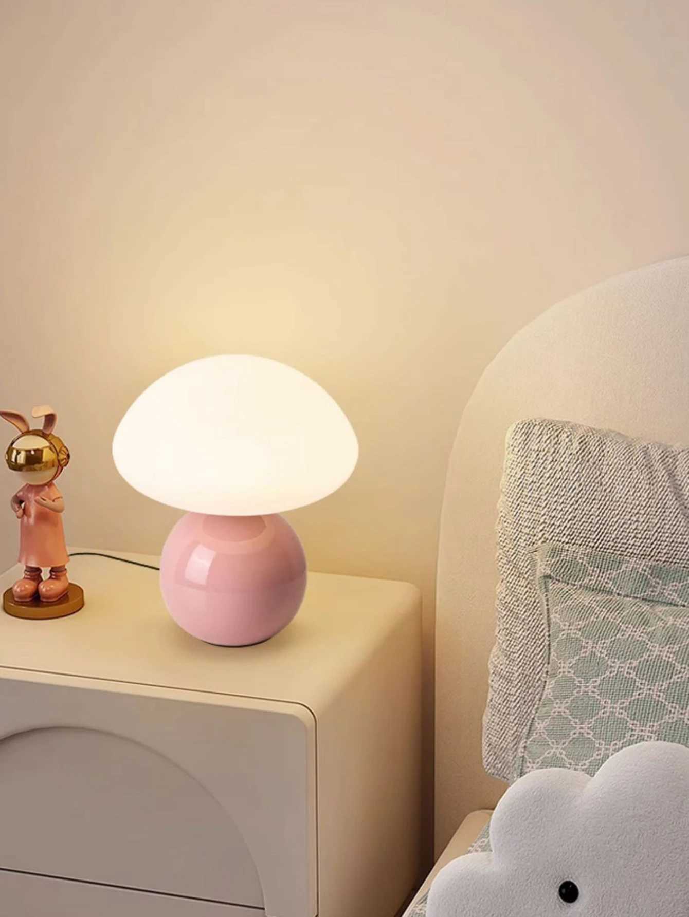 Led table lamp for bedroom Lamp bedside table White/pink/red/beige/orange stromatolite moon desk Mood light Room decorating item Z250320