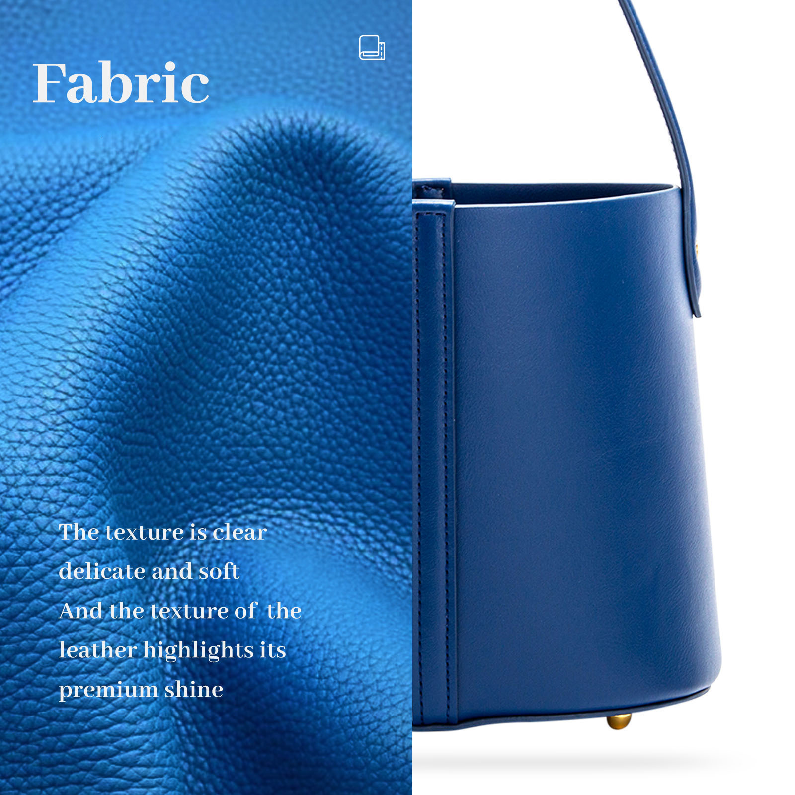 2025 Spring New Fashionable Simple Double Color Casual Niche Design Versatile Women's Bucket Bag Handbag