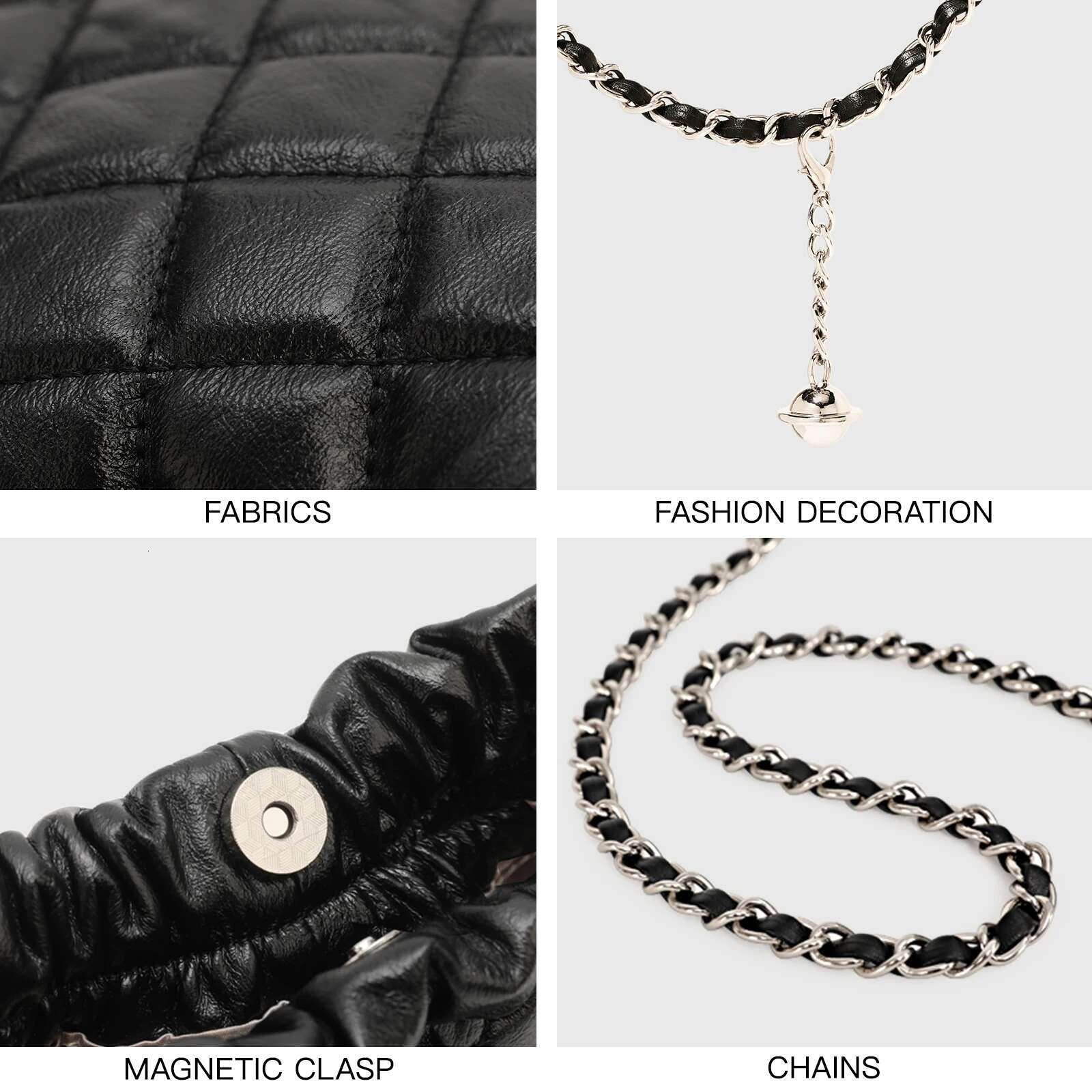 ITAMOOD Genuine Leather Hobo For Women One Shoulder Crossbody Chain Bag With Designer Fashion Valentine's Day Gift