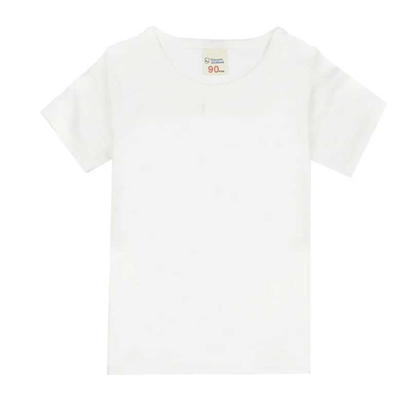 2-16 year old boys T-shirt cotton short sleeved girls clothing summer solid T-shirt youth childrens T-shirt Koreas top baby clothingT250320