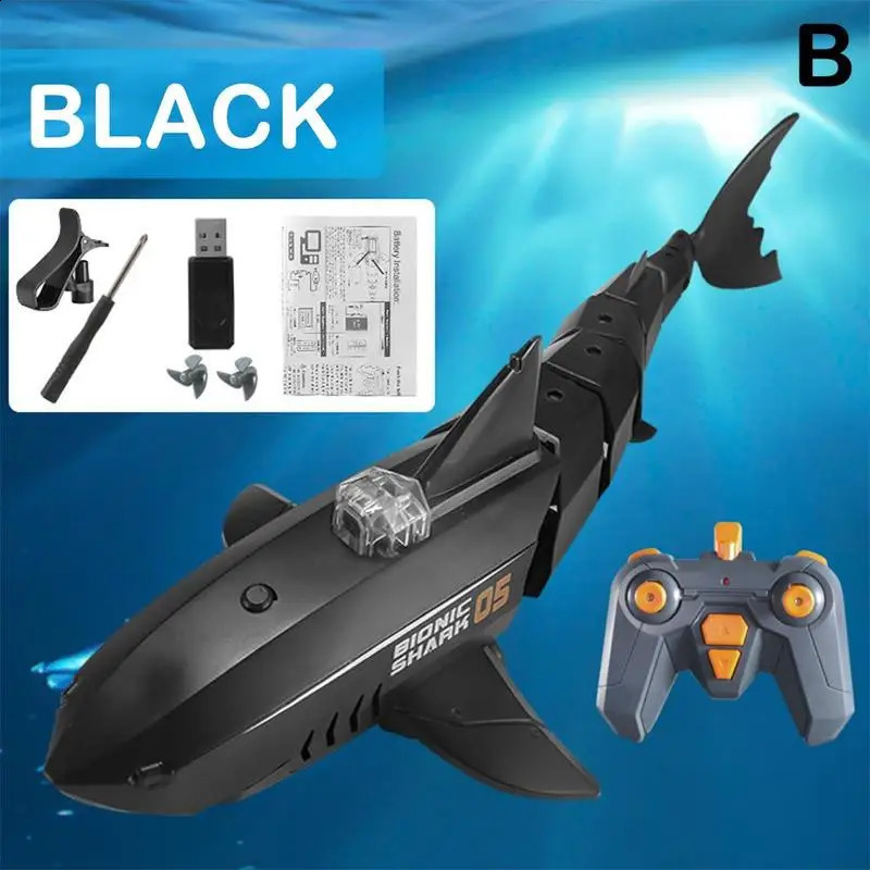 Rc Submarine With 480p Camera Underwater Boat Toy Remote Control Shark Animal Robots On Radio Controlled Boats Toys For Children 250319