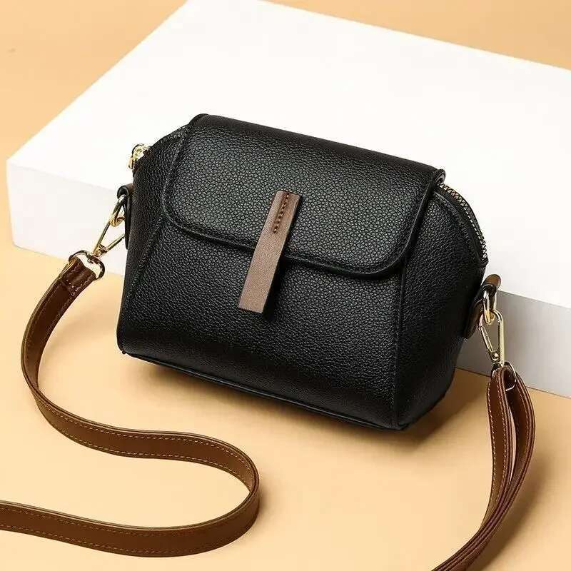 Designer Solid Color Women's Small Handbag Fashion Shoulder Messenger Ladies Pu Leather Shell Crossbody Bag Bolsas