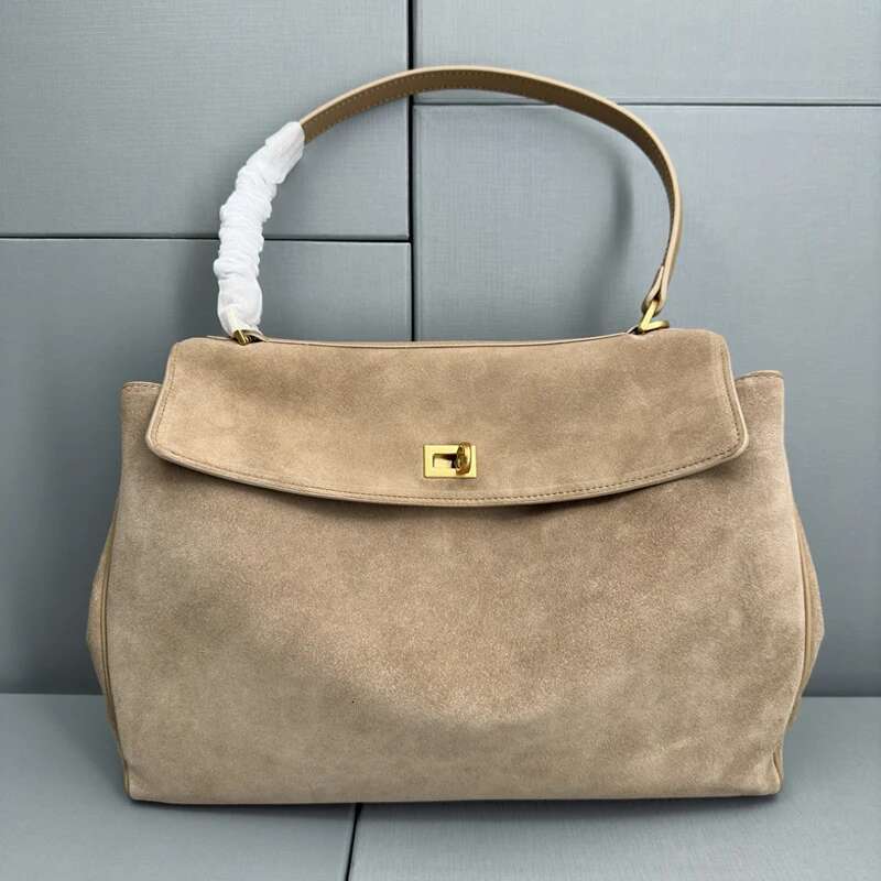 Frosted Cowhide Handbag Woman High-Capacity Shoulder Crossbody Bag Advanced Feeg Commute Versatile 2024 Fashion New Style
