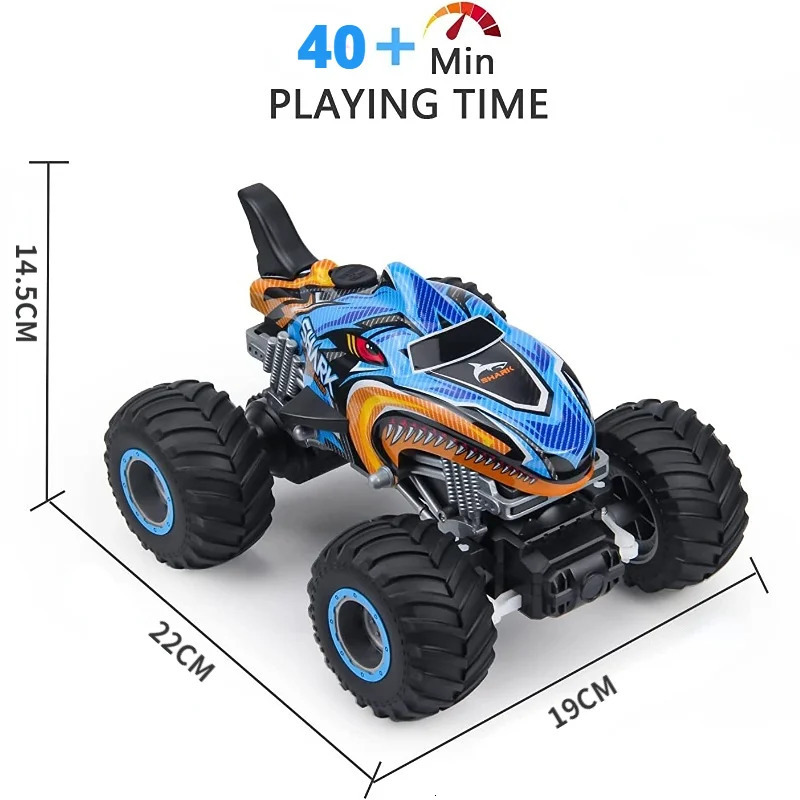2.4GHz Remote Control car Monster Shark RC Car Electric Trucks Stunt Vehicle Sound Light Spray Toys for Boys Kids Children Gift 250320