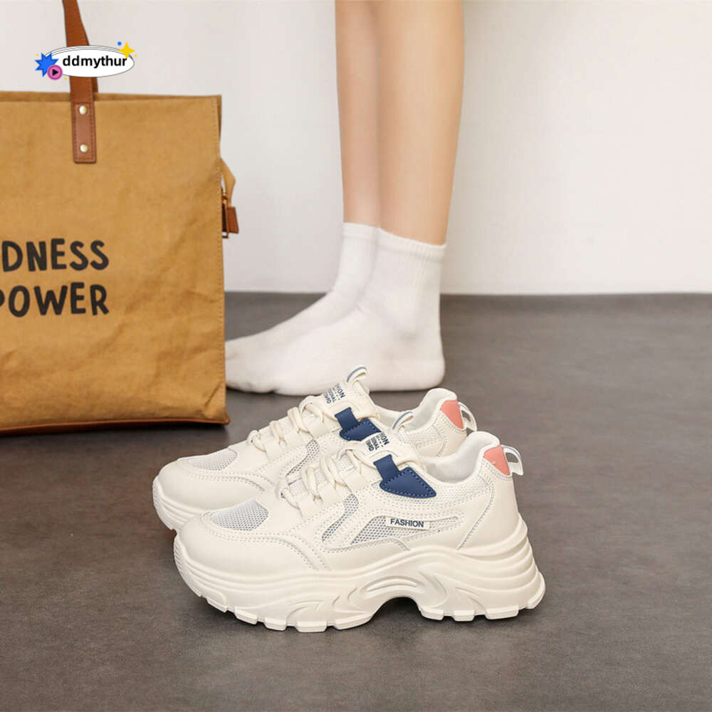 CRLAYDK Chunky Sneakers for Women Platform Fashion White Dad Shoes Summer Mesh Breathable Wedge Casual Walking Tennis ddmythur