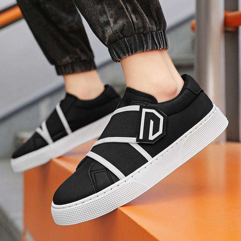 Men's shoes Breathable work non-slip lazy man slip-on small white board shoes men's sports platform low-top casual shoes 2025