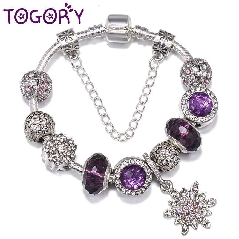 High-Quality Classical Snowflake Charm Bracelet With DIY Brand Bracelets Bangles For Women Men Girl Jewelry Gift Dropshipping