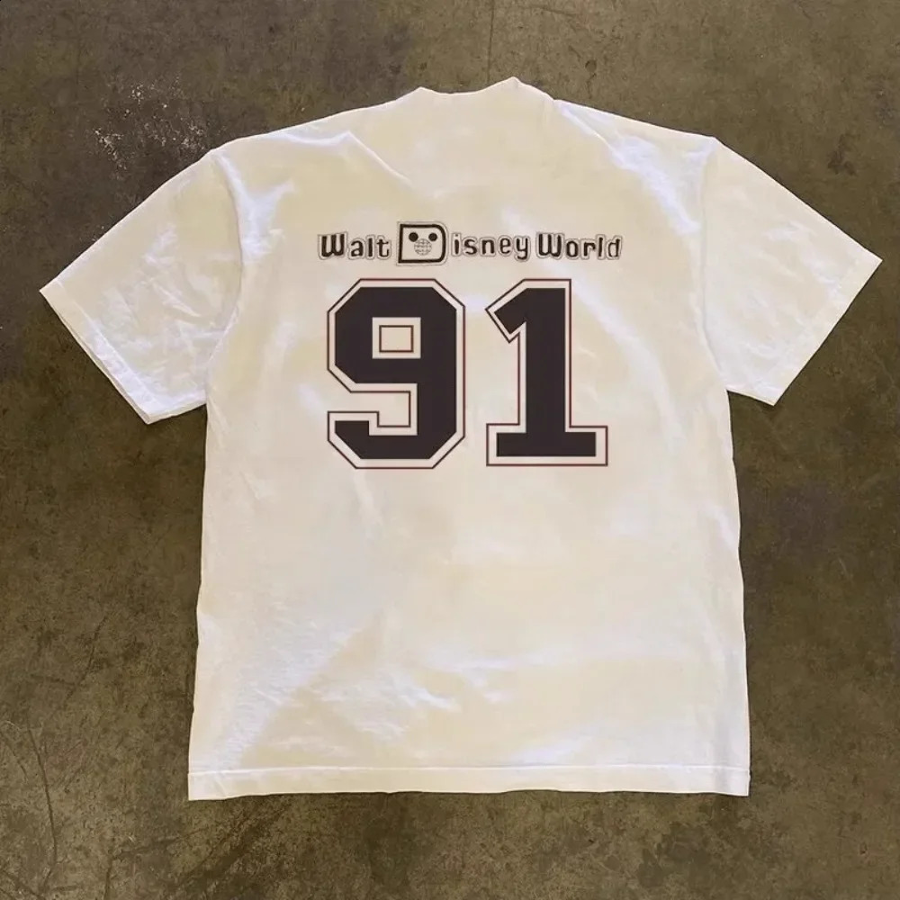 Vintage Number Printed T-Shirt for Men Cotton Casual O-Neck Short Sleeve Womens Streetwear Oversize Vacation style Tees Tops 250317