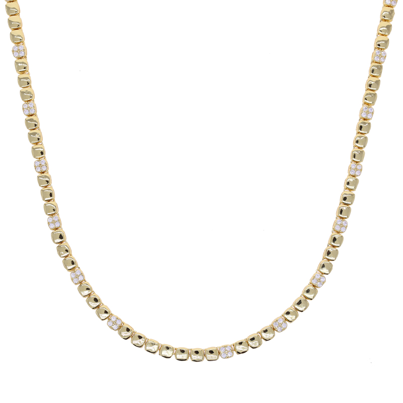 New Design square-sugar jewelry Pave Bling Cz Fashion Women Lover Valentine's Gift Jewelry high quality bracelet necklace