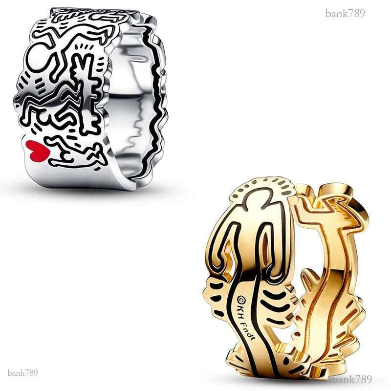 Original S925 Pure Bank Popular Love Ring Is Suitable for DIY Fashion Jewelry Accessories