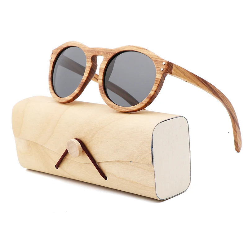 100% Real Zebra Wood Sun Glasses Women Round Wooden Sunglasses UV400 Fashion Sunglass Sport Sun Glasses Driving 250318