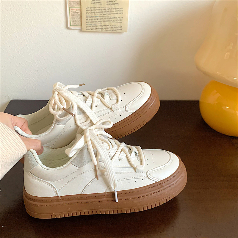 All kinds of thick soled small white shoes women's spring new niche increase sports leisure board shoes