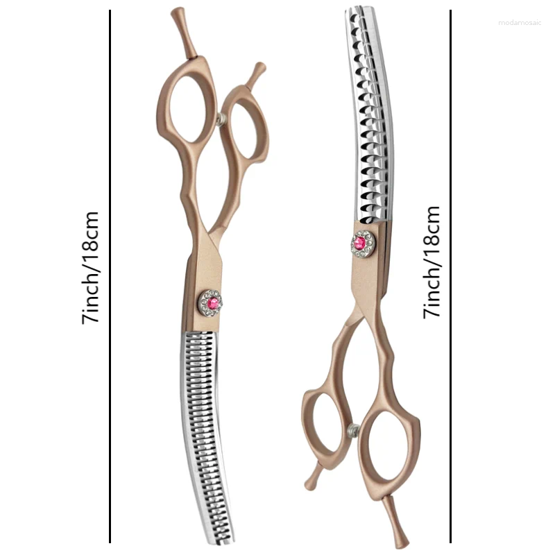 Inch Dog Curved Chunkers Shears Thinning Scissors Stainless Steel Grooming Special Designed For Pet