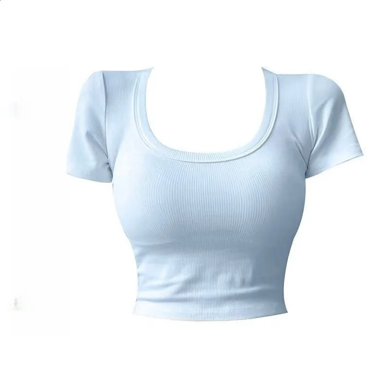 ONeck Womens Short Sleeve TShirts Y2K Sweet Crop Top Matching Chic In Ladys Blouses Korean Trend Female Tees 250311