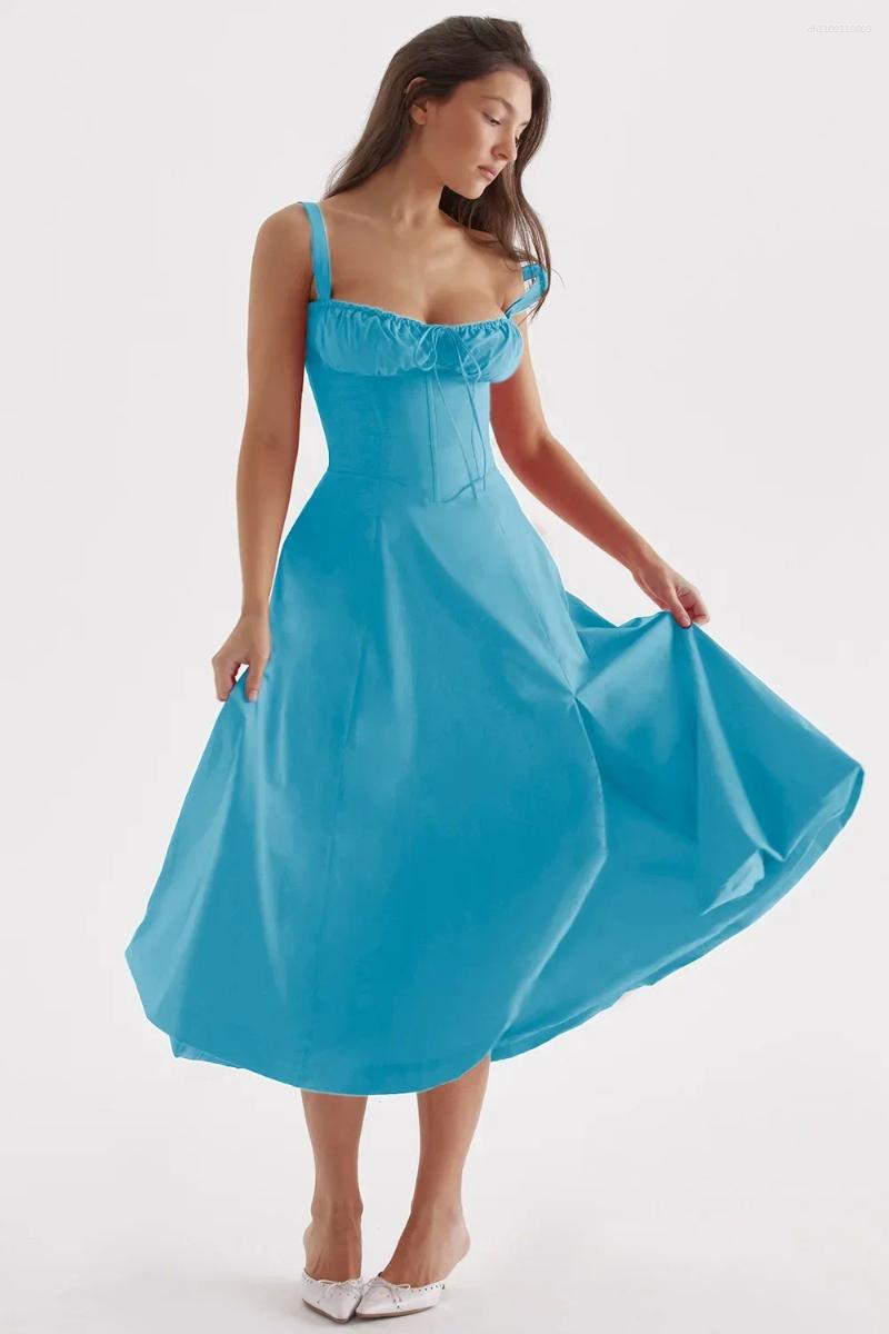 Casual Dresses 2025 Summer Fashion 21 Colors Spaghetti Strap Dress Women Long Y2k Vestidos De Verano Mujer C260312