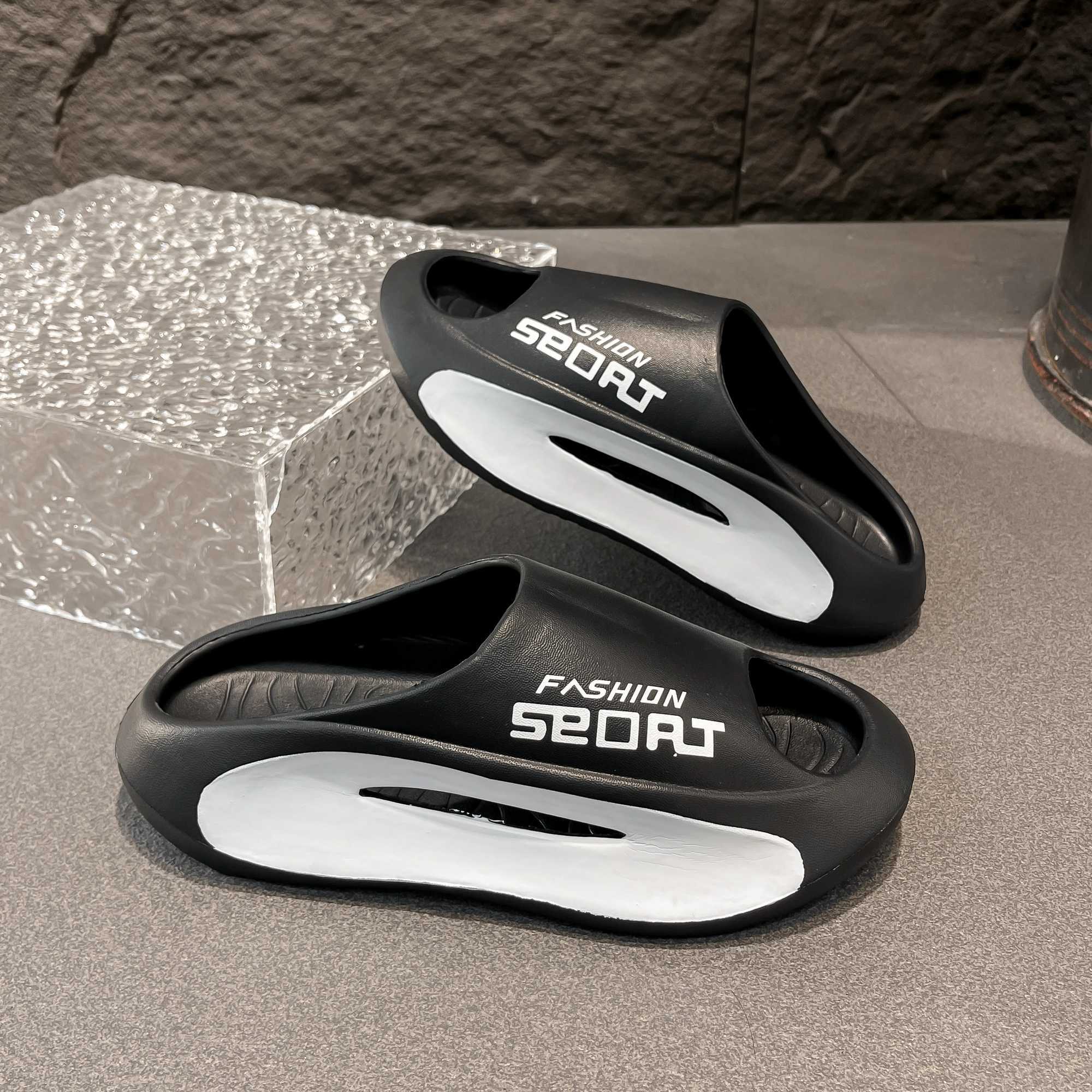 Mens Shoes Wens Shoes Sandals Slippers Watermark Slippers Flat EVA Beach Holiday Couple Sandals Sport 3 Colors 36-45 Y250320