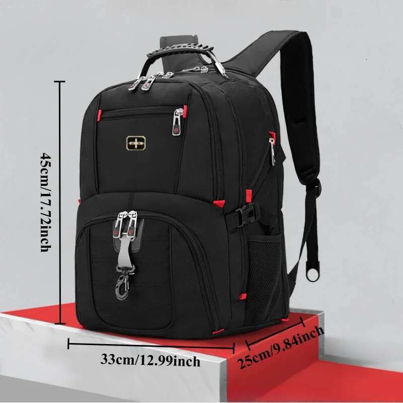 New multi-function simple shoulder men's business backpack large capacity travel bag 17inch students schoolbag