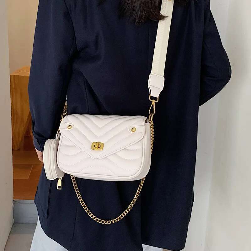 Crossbody For Women New Purse And Handbag Female Travel PU Leather Shoulder Ladies Brand Designer Chain Bag Small