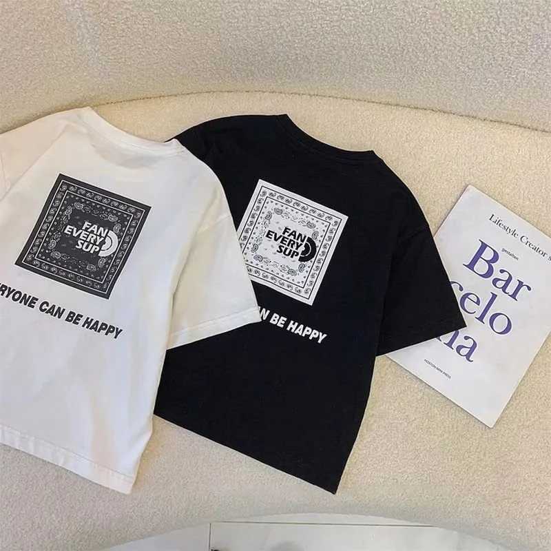 Cool Kids Boy Casual Tops English Word Print Trendy Childrens T-shirt Short Sleeve European And American Style Toddler TeesT250320