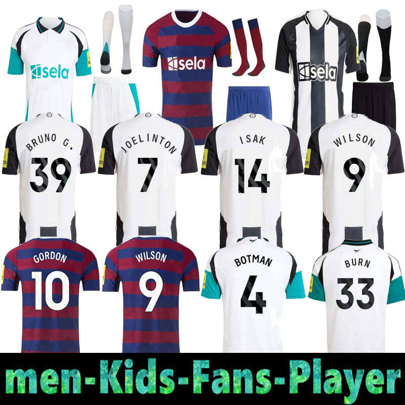 3XL 4XL 24 25 GORDON ISAK Soccer Jersey Match Edition BOTMAN BRUNO G. WILSON JOELINTON LASCELLES 2024 2025 NUFC Pre Match Football Shirt TRIPPIER Men kit Kids Equipment