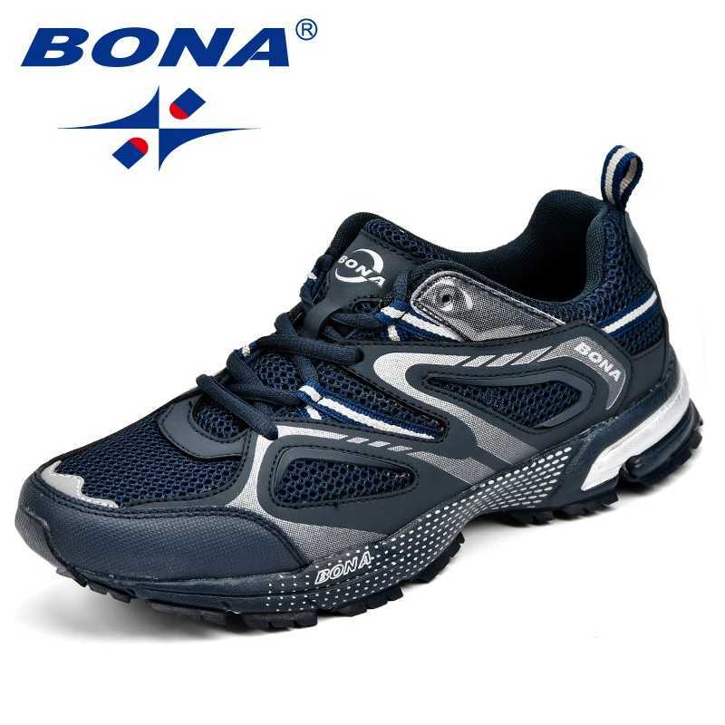 BONAs new classic mens running shoes split mesh mens sports shoes lace laces outdoor jogging shoesW250320