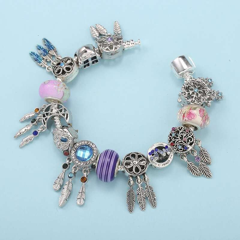 Classics Dreamcatcher Beads Charm Bracelets Fit DIY Brand Chain Bracelets For Women Men Girl Bijoux Pulseras Jewelry Gift