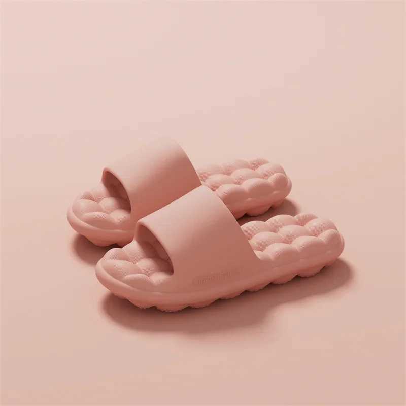 Mens anti slip EVA massager summer slippers lightweight bathroom comfortable sandals couple unisex indoor soft shoes Y250320