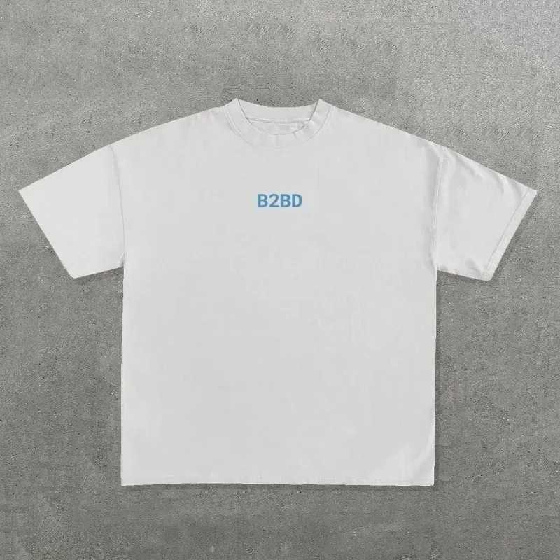 European and American Harajuku hip-hop retro letter printing oversized short sleeved top for mens Y2k summer streetwear for womenT250320